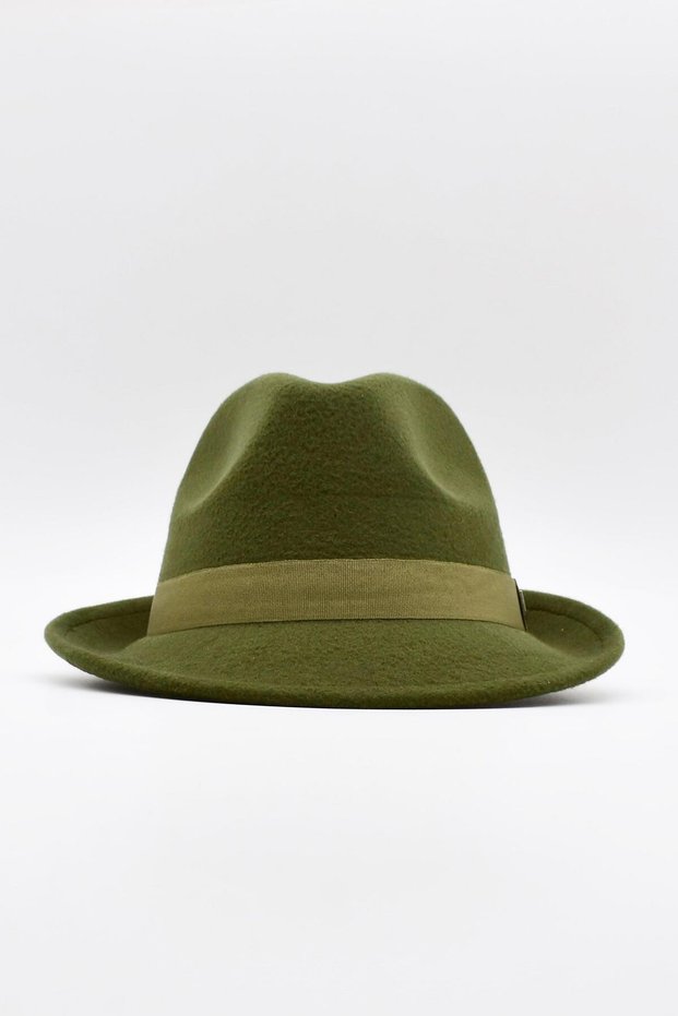 Men's Green Fedora Hat