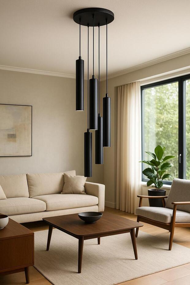 elem sarkıt 5li spotlu avize - 1