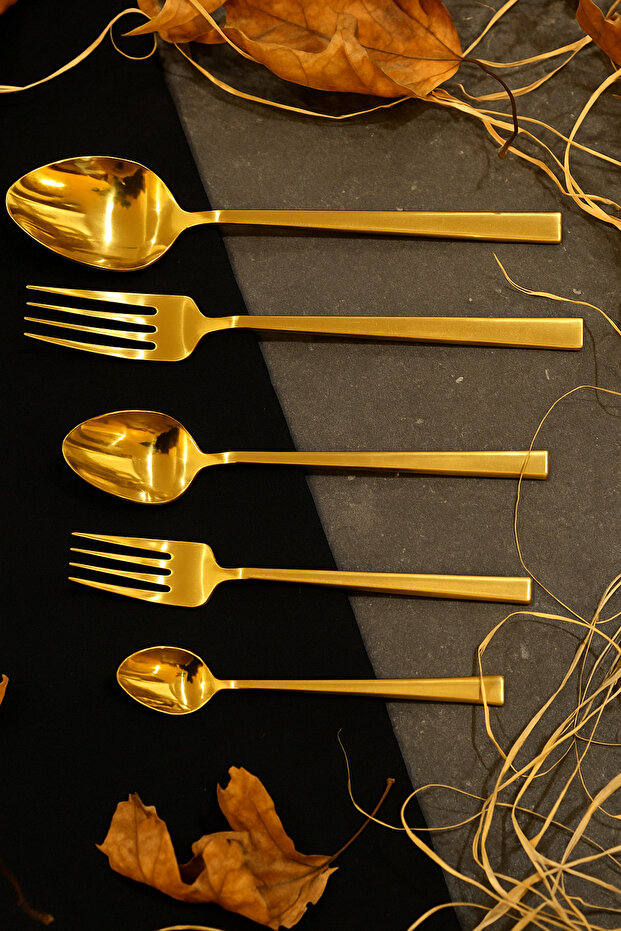 طقم ملاعق شوكة 30 قطعة [بدون سكين] - 1