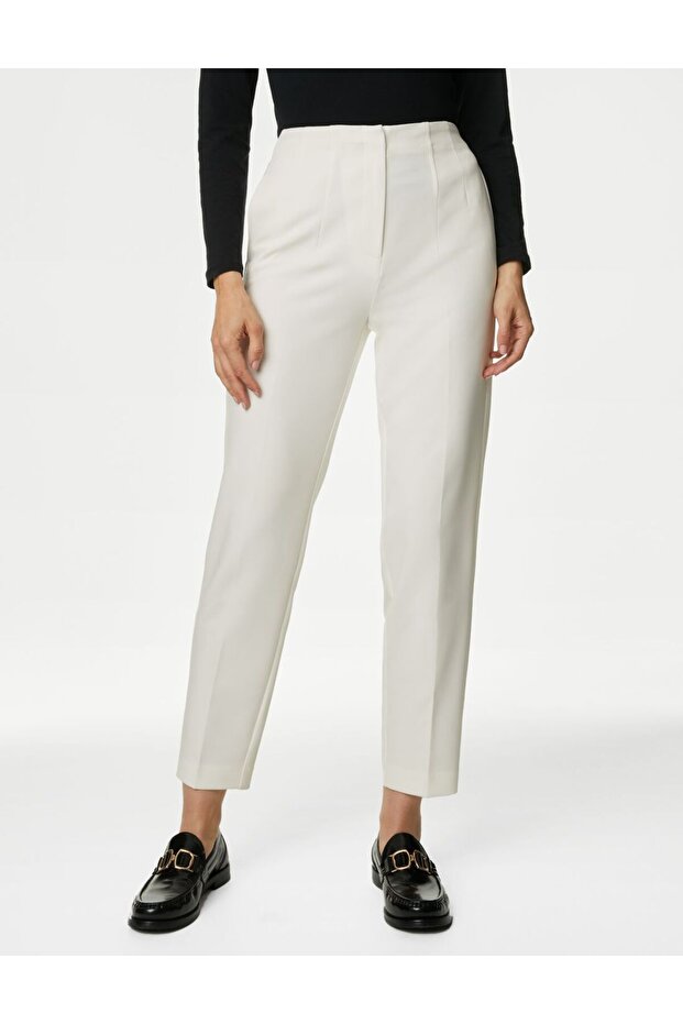 Yüksek Bel Tapered Fit Pantolon - 3