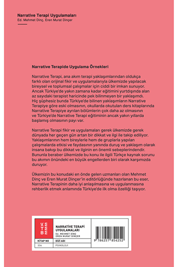 Narrative Terapi Uygulamaları - Mehmet Dinç - Eren Murat Dinçer - 2