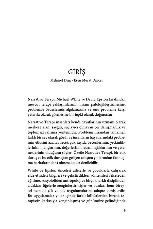 Narrative Terapi Uygulamaları - Mehmet Dinç - Eren Murat Dinçer - 7