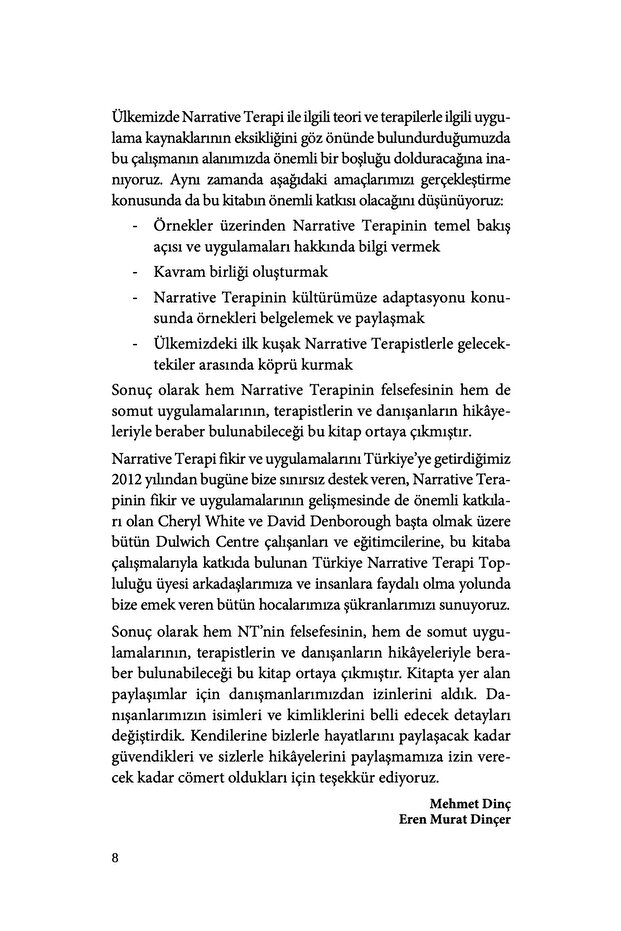 Narrative Terapi Uygulamaları - Mehmet Dinç - Eren Murat Dinçer - 6