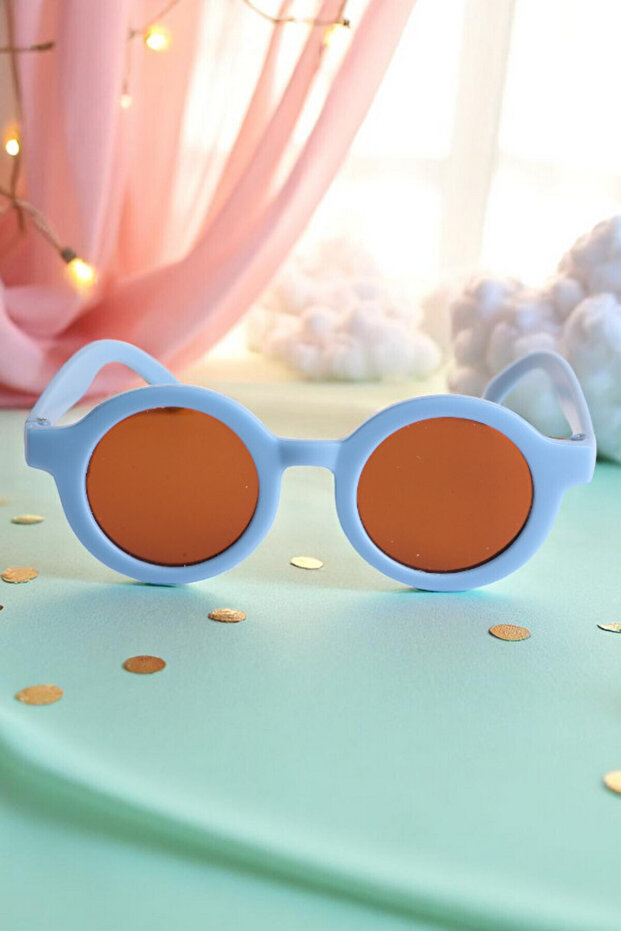 Nordic Round Matte 0-10 Years Uv400 Certified Blue Children's Sunglasses