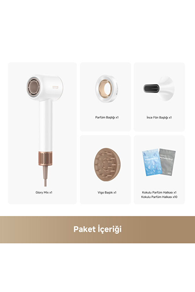 Hair Glory Mix Yüksek Hızlı Saç Kurutma Makinesi, Beyaz - 8