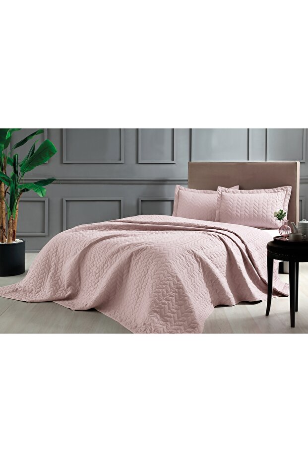 Glory Double Bedspread Set Powder - 1