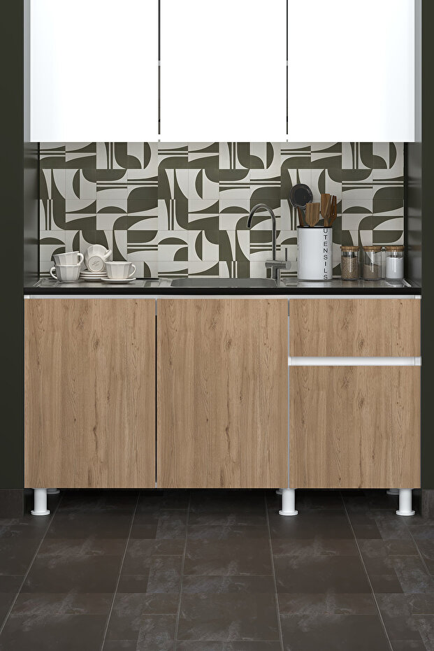 150 CM POYRAZ MUTFAK ALT MODÜL EVYELİ - 2