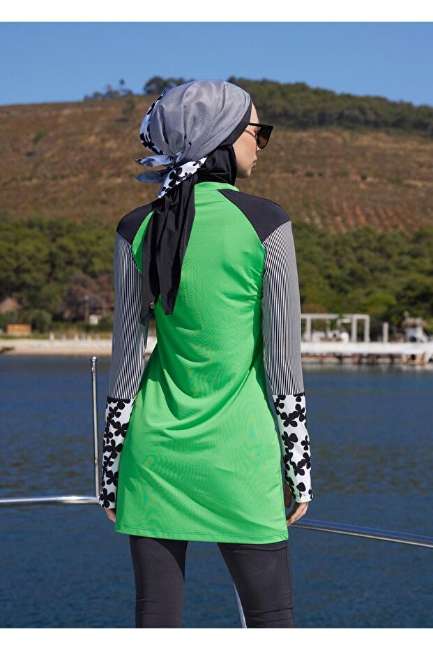 Tesettür Mayo- Tek Üst - Bomber Yeşil - 7