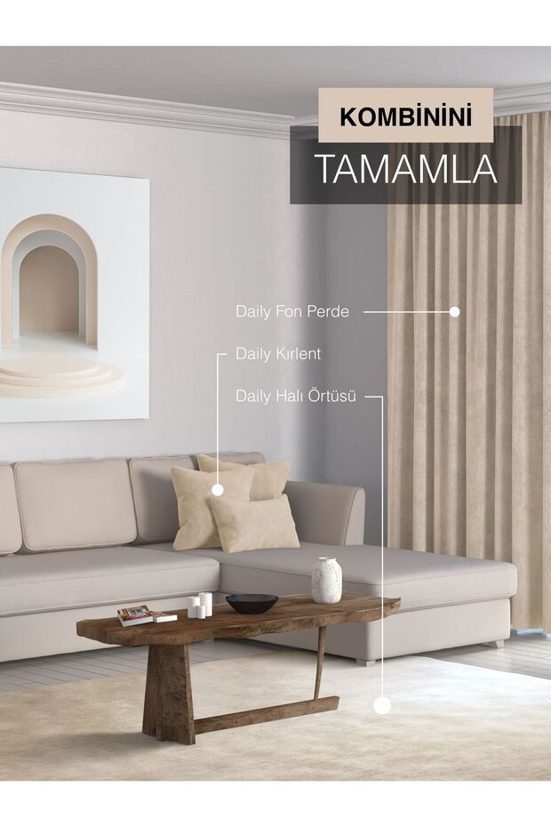 Bej Fon Perde 150x260 - 8