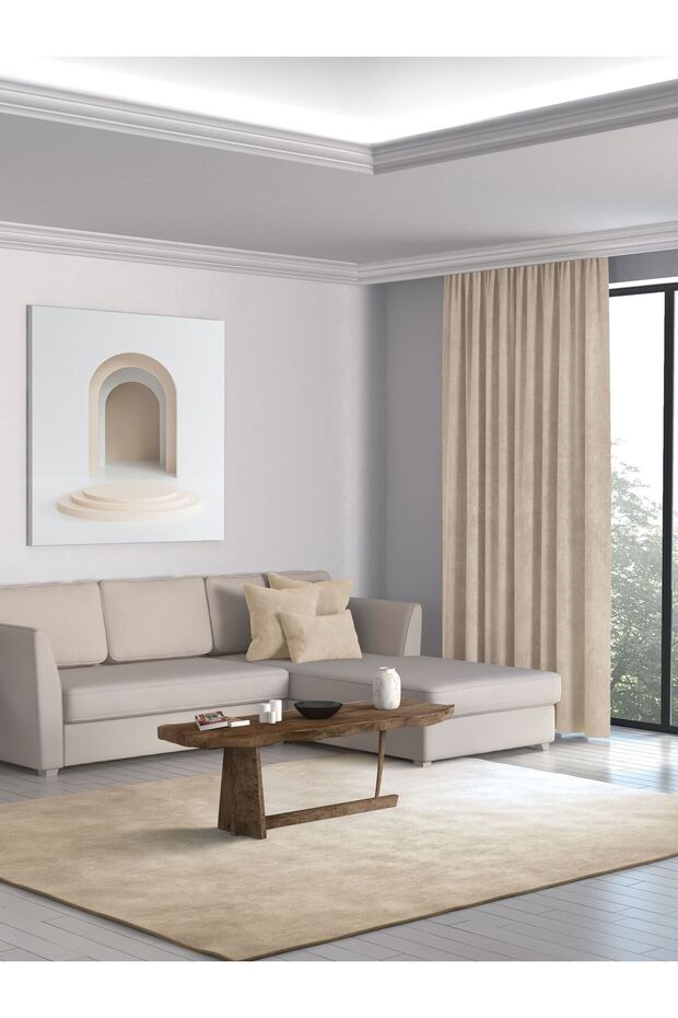 Bej Fon Perde 150x260 - 3