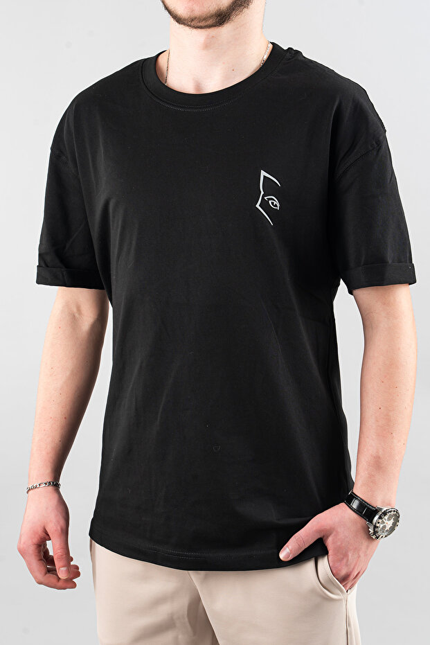 Erkek Basic Tişört Siyah - 5