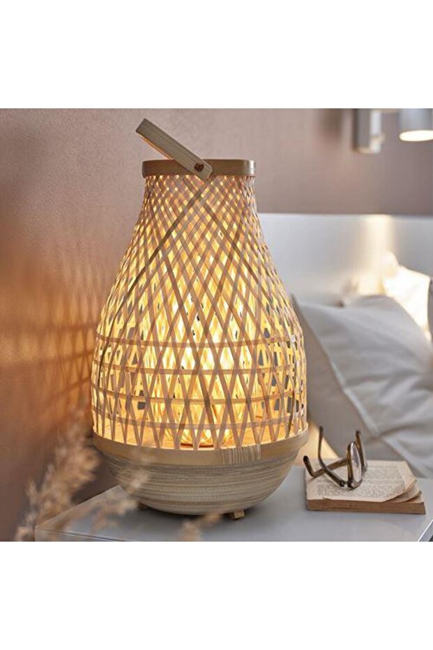 Bambu Abajur Bambu, 36 cm Masa Lambası Dekorasyon - 6