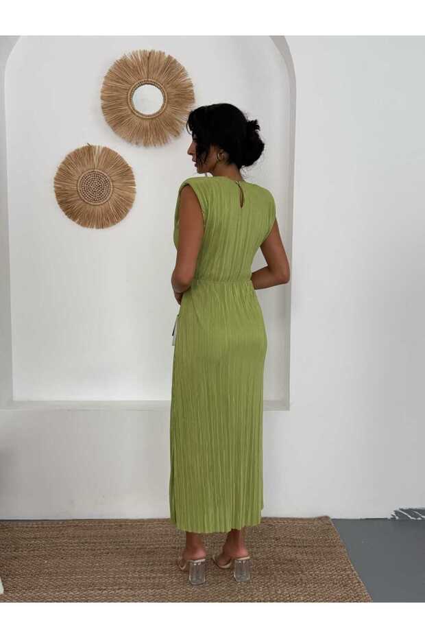 Bel Detaylı Piliseli DANIEL Elbise - 6