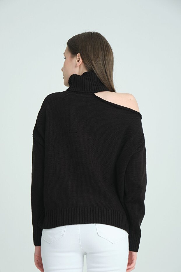 Pulover oversize cu umeri înalți - 6