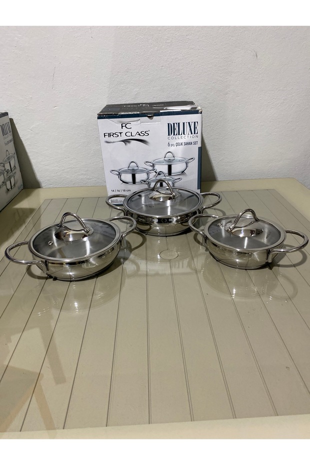 FIRST CLASS 3’LÜ ÇELİK SAHAN SETİ 6 PARÇA - 3