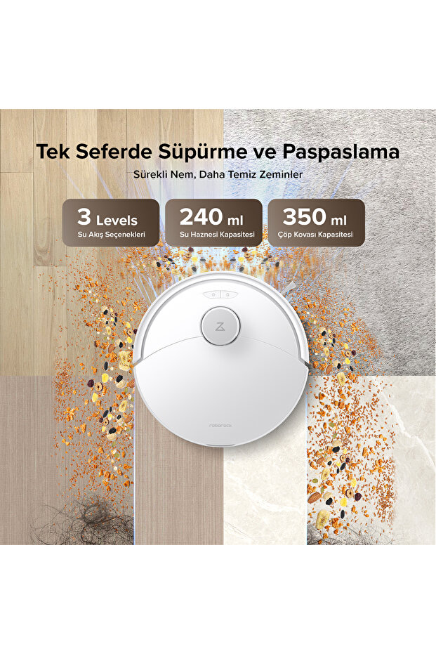 Q8 Max Pro Plus Akıllı Robot Süpürge Beyaz - 6