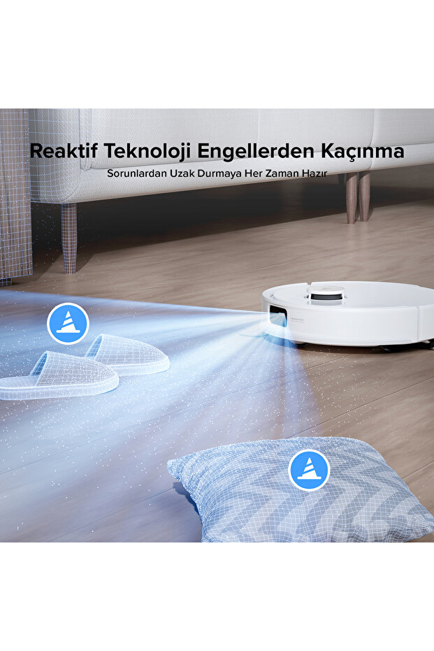 Q8 Max Pro Plus Akıllı Robot Süpürge Beyaz - 3