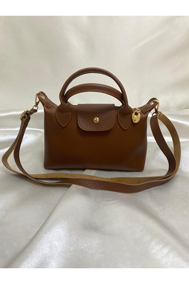 Women's Faux Leather Strappy Small Size Hand and Shoulder Bag