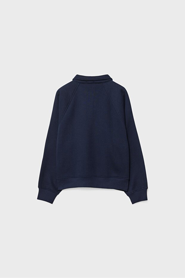 Düğmeli polo sweatshirt - 6