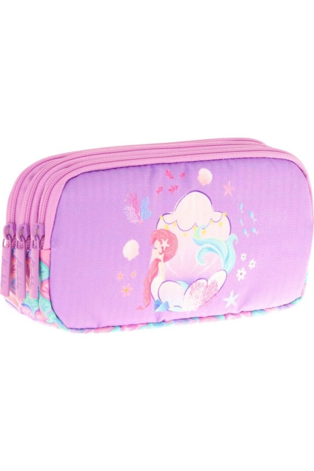 Kids 3 Compartment Pencil Bag (Fancy Summer)Krn-L8245