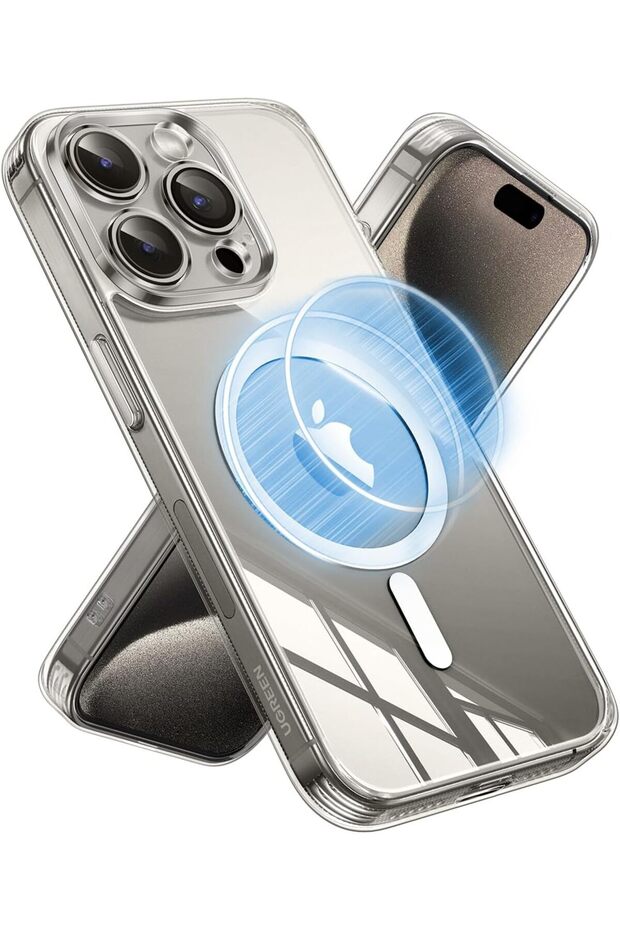 iPhone 15 Pro Max Case Magnetic(MagU), Compatible with MagSafe, Revolutionary iCrystal Tech,