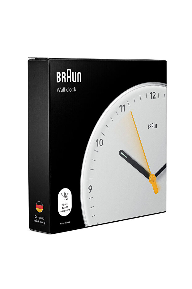 BC26W ساعة حائط تناظرية بيضاء - 5