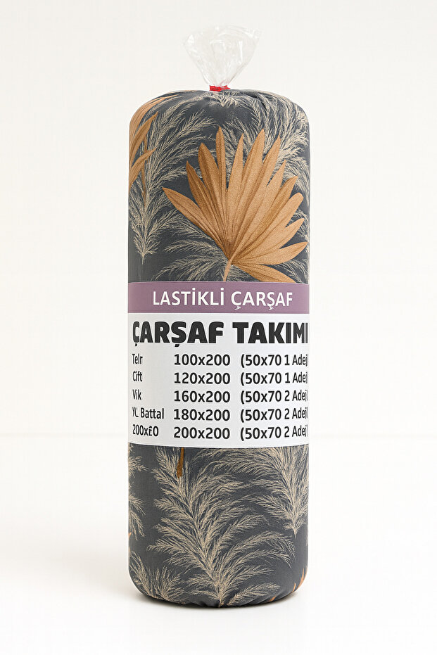 Double Cotton Fitted Sheet + 2 Pillowcases Bedding Set Durable Patterned Set - 1