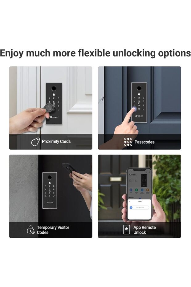 DL03 PRO Smart Rim Lock - Bluetooth & Wi-Fi Enabled, Multi-Method Keyless Entry. - 4