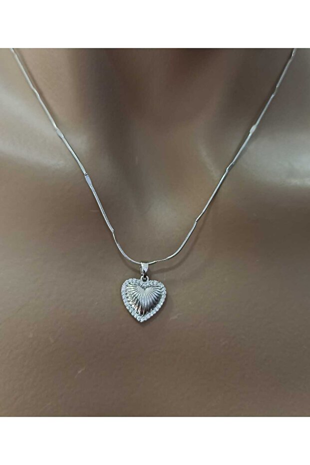 Steel heart necklace