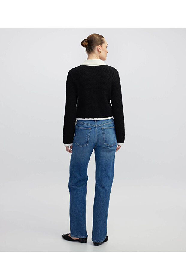 Colorblock triko hırka - 7