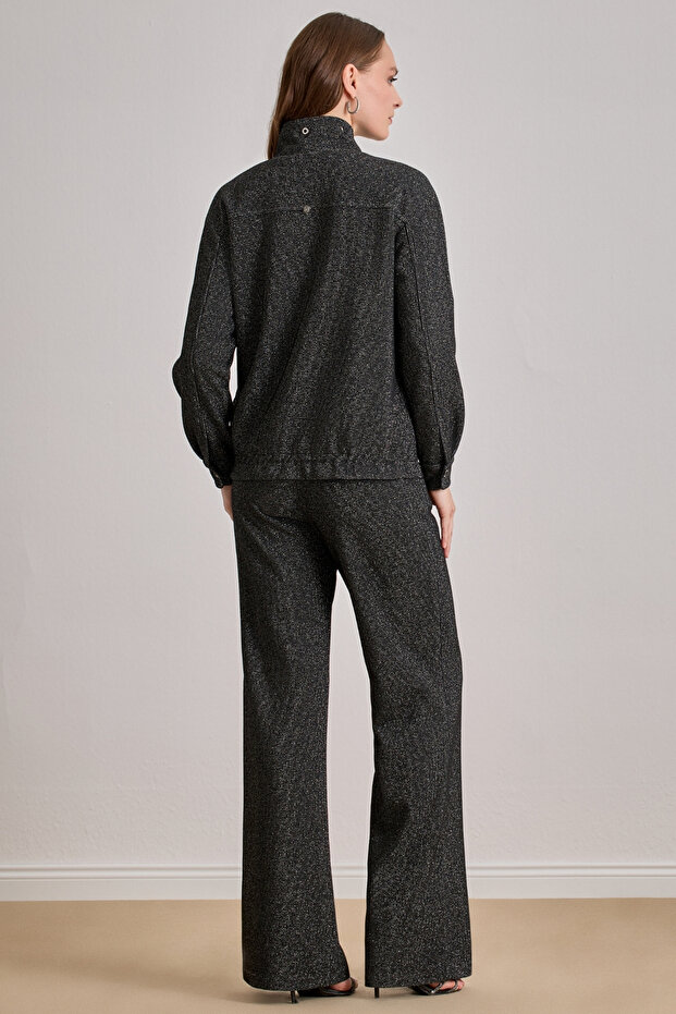 Cepli Siyah Simli Ceket - 2