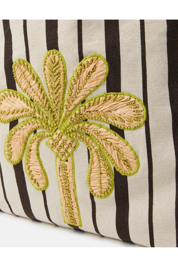 STRIPE PALM SHOPPER Natural - 4