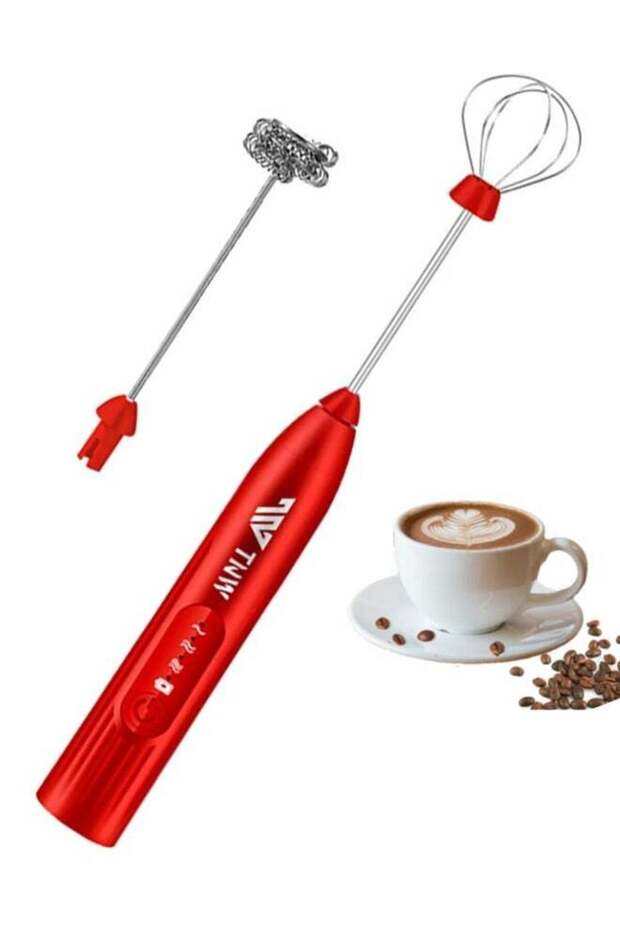 TNW Milk Frother, Mini Handheld Electric Whisk Portable Coffee Frother with 2 Spring Whisks, 3-Spee - 1