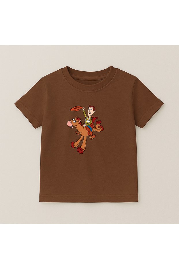 Toy Story Crew Neck 100% Cotton Printed Short Sleeve Children's and Teenage T-Shirt