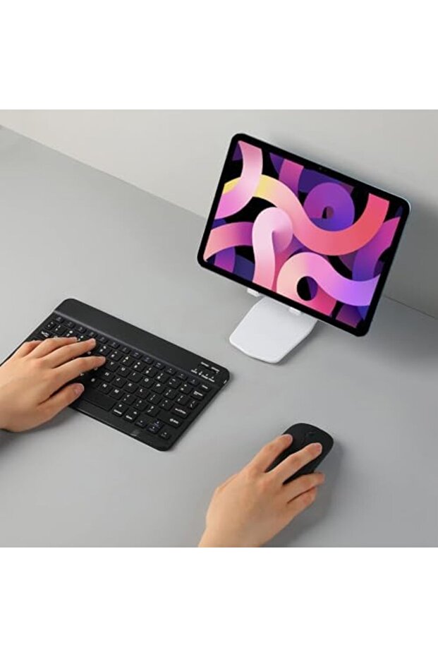 Ultra-Slim Bluetooth Keyboard and Mouse Combo, Rechargeable Portable Wireless Keyboard Mouse - 4