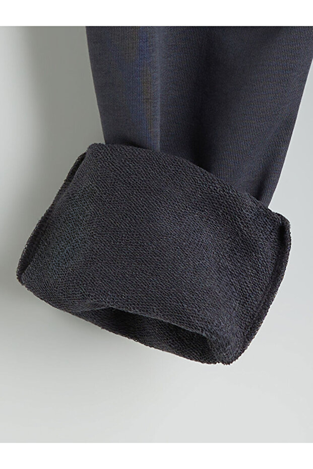 Antrasit Beli Lastikli Kız Çocuk Jogger Eşofman Altı - 3