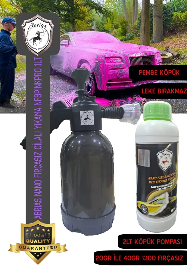 Pembe Köpük Fırçasız Cilalı Yıkama 1lt Ve Köpük Pompası 2lt - 4