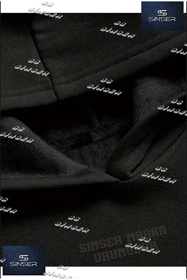 Çocuk Unısex "TOM VE JERRY KARE ICINDE"Baskılı Kapşolu Eşofman Takımı - 3