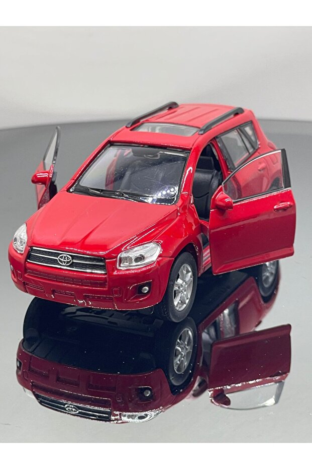 1.36 Scale Toyota Rav 4 Metal Toy Car Red 12 cm