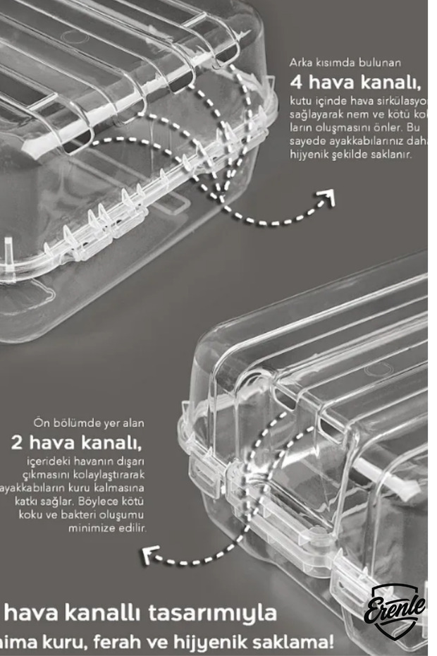 Ayakkabı Kutusu Şeffaf Kadın Ayakkabı Düzenleyici 4 Adet - 4