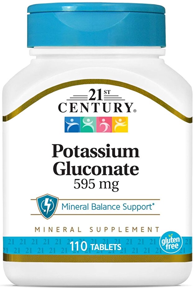 , Potassium Gluconate, 595 mg, 110 Tablets