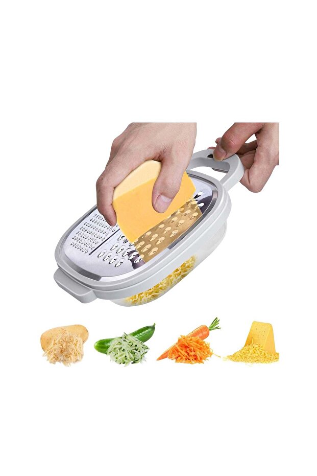 Excefore Cheese Grater Easy to Use Graters for Kitchen with Container and Lid for Cheese Vegetables - 1