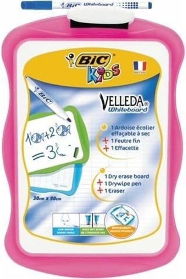 Velleda Kit Includes 1 Slate 21 X 31 Cm, 1 Eraser, Random Colors
