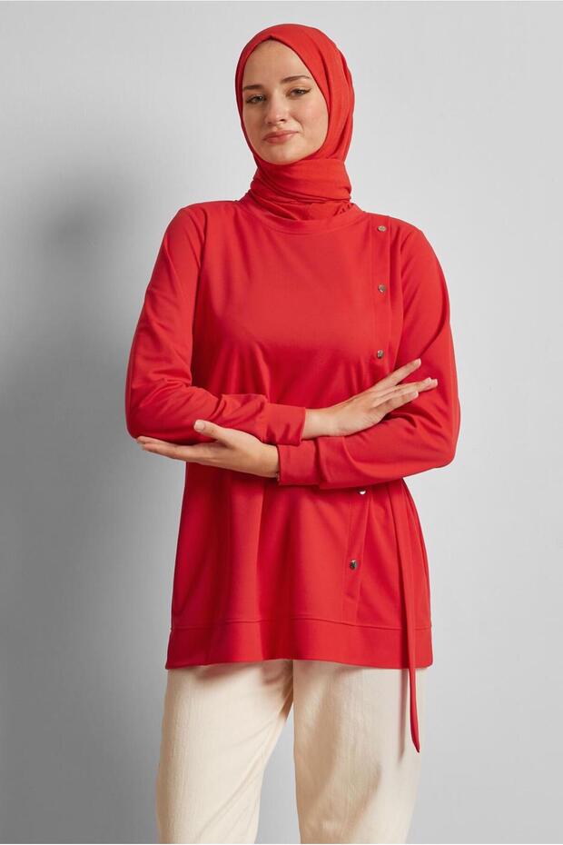 BİSİKLET YAKA EŞOFMAN TUNİK 45700 - 1