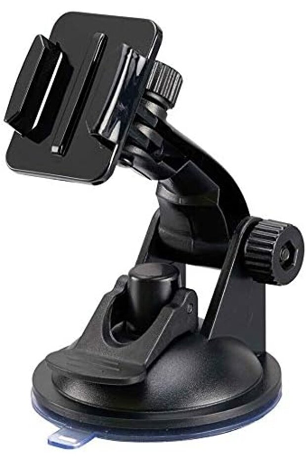 Action Camera Car Mount [Suction Cup] [Mounts on Windshield, Window Glass, Desk] Compatible