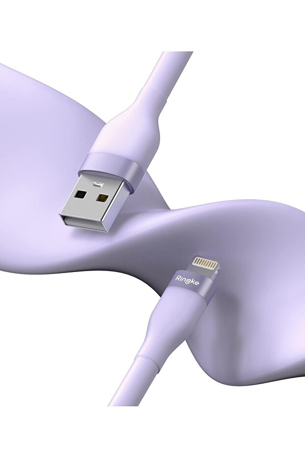 Fast Charging Pastel Cable | USB Type A to Lightning | 2m Purple