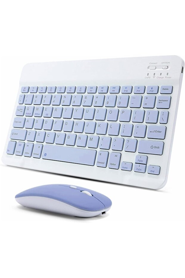 Ultra-Slim Bluetooth Keyboard and Mouse Combo, Rechargeable Portable Wireless Keyboard Mouse