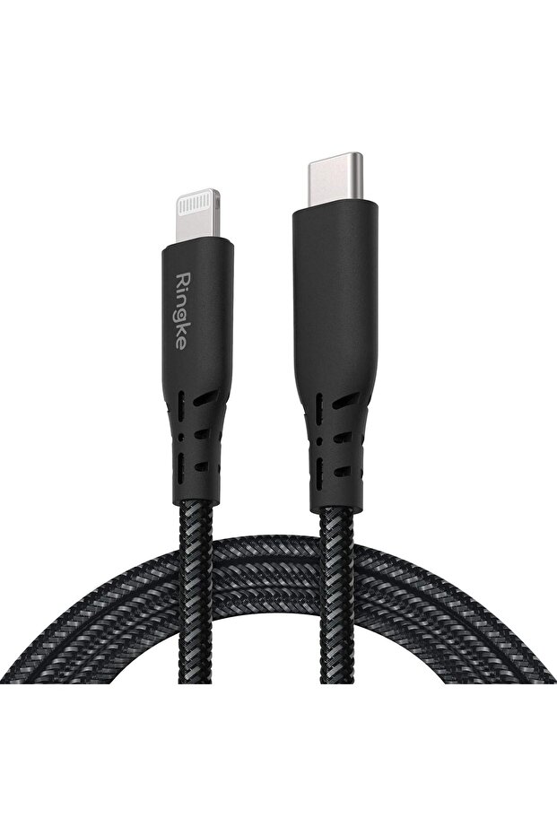 كابل من النوع C إلى Lightning (1.2 متر/4 قدم، أسود) - 1
