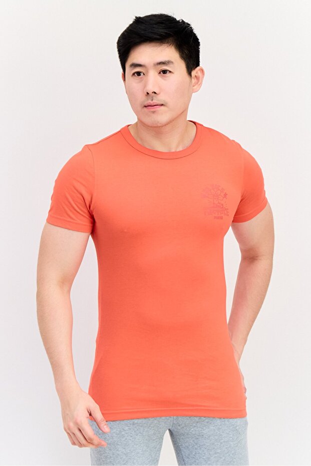 Men Slim Fit Short Sleeves Outdoor T-Shirt, Red