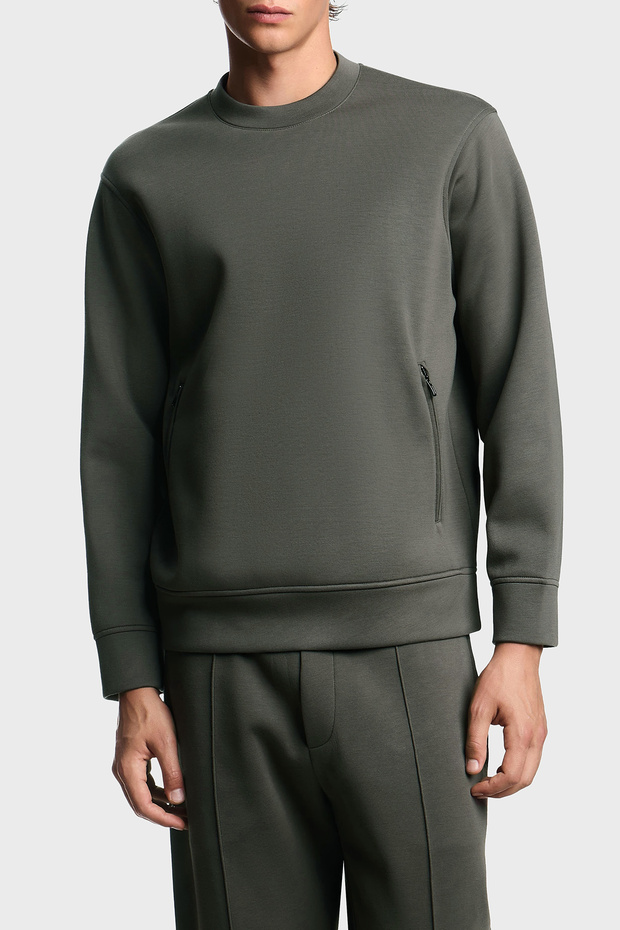 Regular Fit Crew Neck Pocket Sweat Men's Sweat Em003052 Af17545 U8143